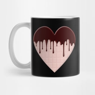 Melted Chocolate Pink Heart Valentines Day  14th February Love Gift Mug